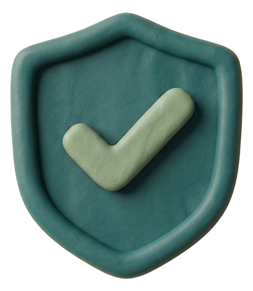 3D Green Shield Icon